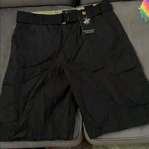 Black cargo shorts  NWT